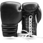 oxing Glove Kickboxing Lace up Punching Bag Black Leather Glove